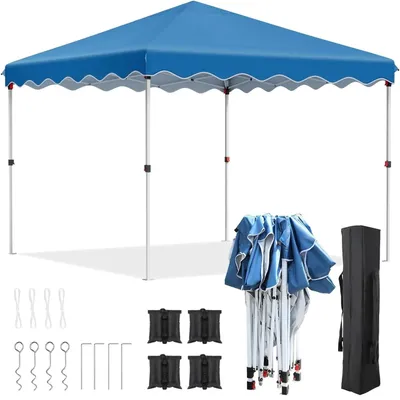 Immagine prodotto di Tenda per feste - Tenda - Gazebo - Struttura per eventi - Pieghevole - 3x3 metri - Include borsa per il trasporto e 4 sacchi di sabbia