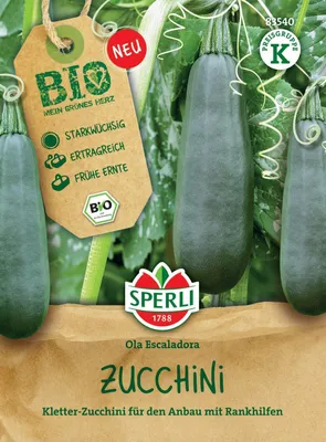 Produktbild von SPERLI  Kletterzucchinisamen Ola Escaladora Cucurbita pepo 6 Pflanzen