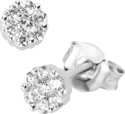 Produktbild von Ohrstecker Smart Jewel Blüte, Zirkonia Steine, Silber 925 Silber Onesize