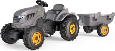 Zdjęcie produktu dla SMOBY Traktor XXL Szary na Pedały z Przyczepką