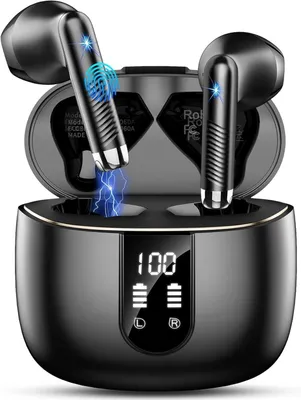 Obrázek produktu pro Bezdrátová sluchátka, Bluetooth sluchátka 5.4 s 4 mikrofony s potlačením šumu ENC, výdrž až 56 hodin