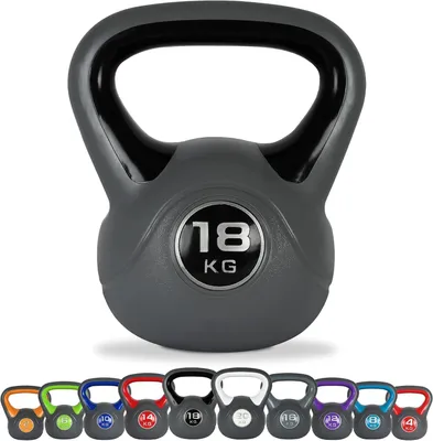 Produktbild von Kettlebell 2 kg - 20 kg, für Heimtraining, Übungsposter