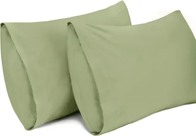 Produktbild von 2er-Pack Kissenbezüge, 100% Baumwolle, atmungsaktiver Kissenbezug, 50 x 70 cm, Grün
