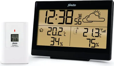 Produktbild von Alecto WS-2300 - Wetterstation mit kabellosem Außensensor, schwarz