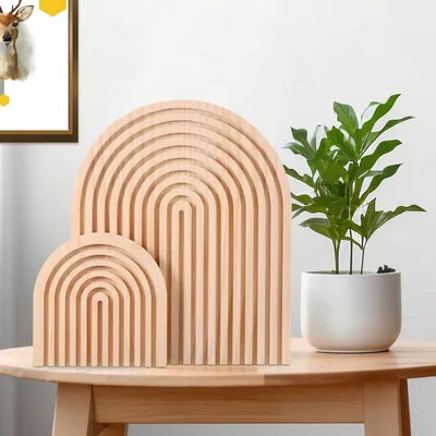 Produktbild von Dekoratives Schneidebrett aus Holz, 2-teiliges Set, Wandregal/Fotoregal aus Kiefernholz, Tischdekoration, Schminktischdekoration, Servierbrettdekoration für Küche, Wohnzimmer, Schlafzimmer, Büro