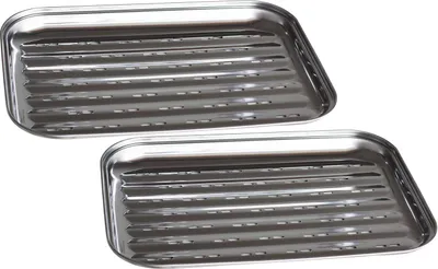 Produktbild von Grillschale Edelstahl wieder verwendbare Grillschalen - 2er Set
