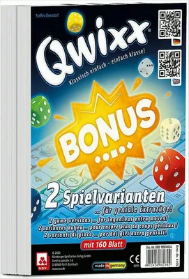 Produktbild von NSV - 4105 - QWIXX - Bonus - International - Zusatzblöcke 2er Set - Würfelspiel