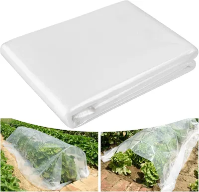 Image de Bâche de protection, 3 x 15 mètres, en polyéthylène, transparente, imperméable et anti-poussière, pour l'extérieur