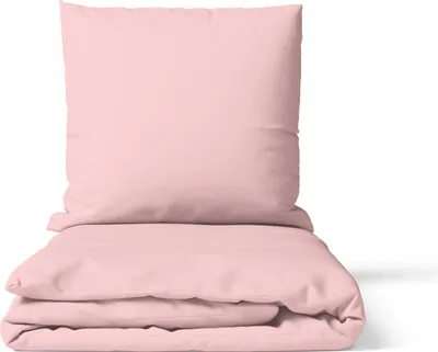 Produktbild von Bettwäsche 155x220 cm Rosa 2-teilig einfarbig Bettbezug mit Kissenbezug 80x80 cm – bügelfrei & hautfreundlich