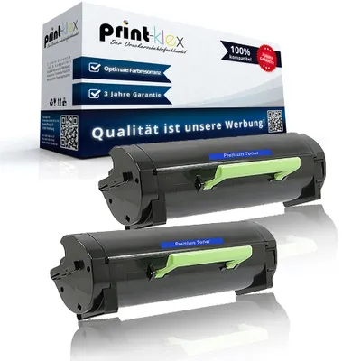 Produktbild von 2x Kompatible Tonerkartuschen für Lexmark MS 321 Series MS 321dn MS 321 dntw MS 421 Series MS 421dn MS 421dw 56F2000 Black Schwarz - Office Plus Serie