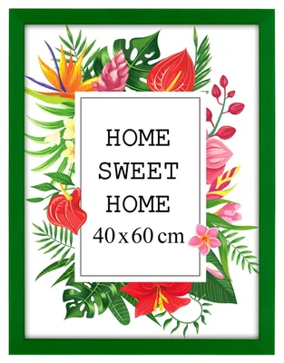 Obrázok produktu pre MG Design, drevený rám na obrázky, 40 x 60 cm – vyrobený z prírodného dreva s akrylovým sklom, určený na zavesenie aj na postavenie, vhodný na fotografie, plagáty a puzzle