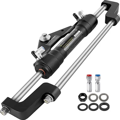 Immagine prodotto di VEVOR Cilindro sterzo idraulico 300 hp, sterzo idraulico kit sterzo marino fuoribordo montato anteriormente senza tubo idraulico e casco per sistema sterzo barca fuoribordo