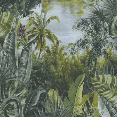 Produktbild von Profhome 383561-GU Natur Tapete Dschungel matt grün blau violett 5,33 m2