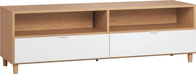 Produktbild von TV-Unterschrank Arbolita 15, Farbe: Eiche / Weiß - Abmessungen: 56 x 180 x 47 cm (H x B x T)