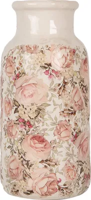 Produktbild von Clayre & Eef Vase Ø 15x32 cm Beige Keramik Blumen