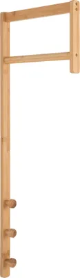 Zdjęcie produktu dla Wandgarderobe >Trento< in Hellbraun, Bambus - 3x82x30cm (BxHxT)