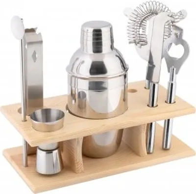 Produktbild von Cocktail-Set, Edelstahl, 9-teilig