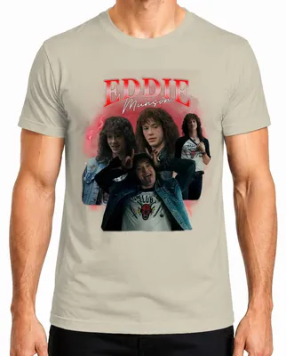 Produktbild von Eddie Munson Hellfire Club Stranger Metal Geschenk Vintage Serie Herren T-Shirt, Natur, XXL