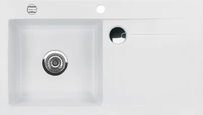 Produktbild von Flächenbündige Spüle STEMA 90 F in SATIN Becken links mit Excenterbedienung