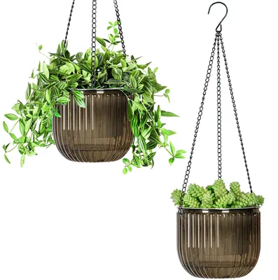 Image de Lot de 2 pots suspendus de 16,5 cm, pots suspendus d'extérieur, pots suspendus d'intérieur, pot suspendu, pots suspendus, pot suspendu, pots suspendus