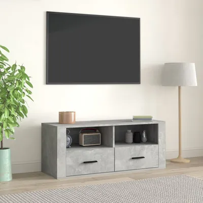 Produktbild von The Living Store TV-Schrank Betongrau 100x35x40 cm Holzwerkstoff