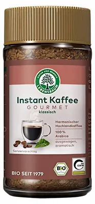 Produktbild von Lebensbaum  Instant Kaffee Gourmet, löslicher Bohnenkaffee aus Arabica Bohnen, 100g