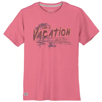 Produktbild von Redfield Übergröße T-Shirt Vacation dunkelrosa
