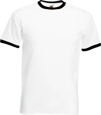 Obrázok produktu pre Pánske tričko Fruit Of The Loom BC342 (L) (biela/čierna)