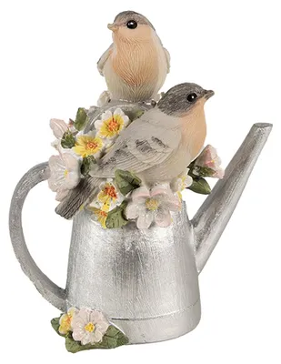 Productafbeelding van Clayre & Eef Decoratiefiguur Vogel, 13 cm, grijs, polyresin