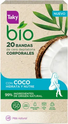 Zdjęcie produktu dla Taky Bio Coconut Body Wax Depilacyjne paski woskowe 20 sztuk