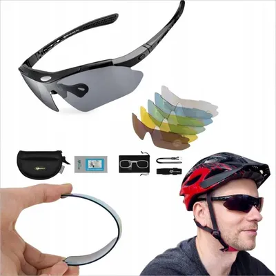 Produktbild von Rockbros Sportbrille Radfahren Laufen Polarisierend UV400 Etui