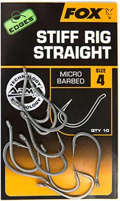 Produktbild von Fox Edges Armapoint Stiff Rig Straight Hooks - 10 Karpfenhaken, Größe:5