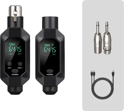 Produktbild von Drahtloses Mikrofon Set, 38 m Reichweite, 1000 mAh Akku, 48 kHz Audioqualität, Plug & Play, 3 Modi, stabile Tonübertragung