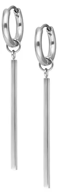 Produktbild von Wildcat Ohrringe - Little Bar Hoops - Silber - Chirurgenstahl 316L - wasserfest, langlebig, hautverträglich, Silber