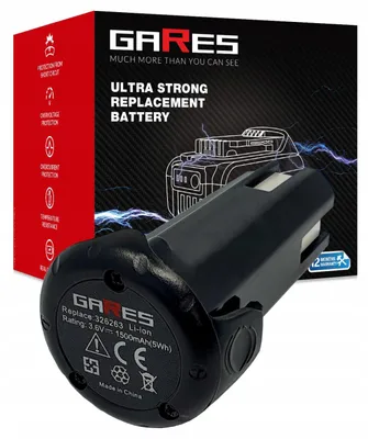 Zdjęcie produktu dla GARES Akumulator Bateria do Hitachi/Hikoki EBM315 EBM 315 326299 | 6 V | Seria Wzmocniona High-Performance | Wysoka Moc