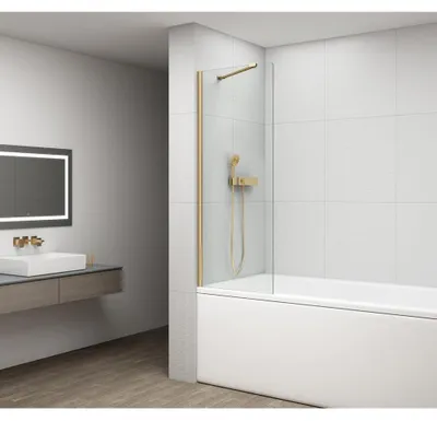 Produktbild von FISA Duschabtrennung 800x1500mm, Gold matt, Klarglas