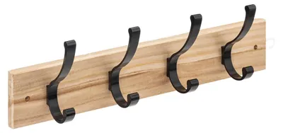 Immagine prodotto di Appendiabiti a 4 ganci in legno e metallo  - 5 five simply smart