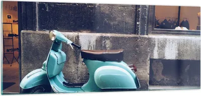 Produktbild von Bilder auf glas - Roller Straße - 100x40cm - Glasbilder - Wandbilder - Kunstdruck - zum Aufhängen bereit - Wanddekoration aus Glas - Glas Bilder - Wandbild auf Glas - Einteilig - GAB100x40-3653