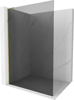 Zdjęcie produktu dla Mexen Kioto L Ścianka Prysznicowa Walk-in 120x200cm Grafit Złoty
