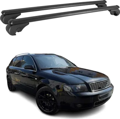 Produktbild von Dachträger Grundtäger für Audi A4 B6 Avant 2001-2004 75kg Alu Schwarz 2 tlg