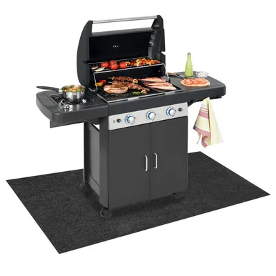 Zdjęcie produktu dla Mata pod grill, mata podłogowa, mata ochronna, mata ogrodowa, mata do grilla, mata BBQ, podkład ognioodporny, 100 x 120 cm