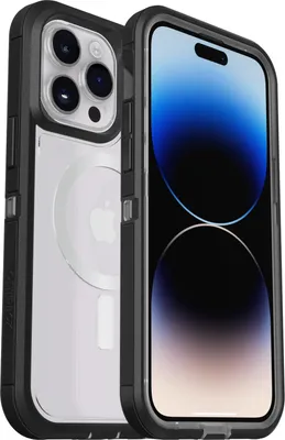 Produktbild von OtterBox Robust Hülle für Apple iPhone 14 Pro Smartphone - Transparent/Schwarz - Sturzsicher, Schmutzabweisend, Abriebfest, Stoßfest - Plastik, Polycarbonat, Synthetischer Gummi