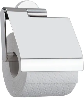 Image de Porte-rouleau de papier toilette Tiger Boston, avec couvercle, en acier inoxydable poli, référence 309130346
