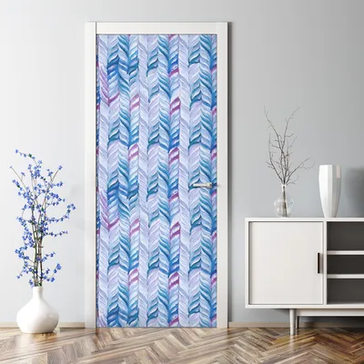 Produktbild von Dekorative Türtattoo selbstklebend Klebefolie Tür Tattoo Aufkleber Fischgrätenmuster 77 x 200 cm