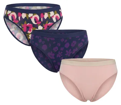 Produktbild von DIM 3er-Pack Damen-Stretch-Slips aus Baumwolle mit Taschen D4C17