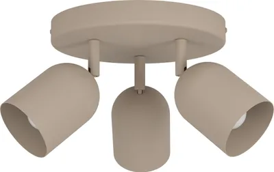 Produktbild von EGLO Deckenlampe 3-flammig Tilston, Deckenstrahler Wohnzimmer, Spot Deckenleuchte aus Stahl in Sandfarben, E14 Fassung