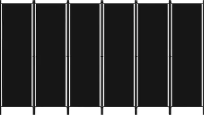 Zdjęcie produktu dla The Living Store 6-częściowy dzielnik pokoju czarny 300x180 cm