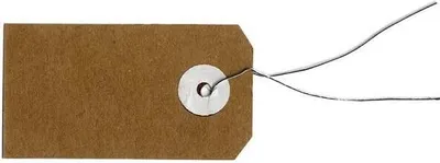 Produktbild von Kraft-Etiketten mit Draht - 5,5 x 3 cm
