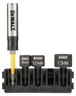 Image de Dewalt 3-pc. impact socket set + 1/4" grip