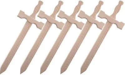 Obrázok produktu pre 5 drevených mečov 39 x 13 cm